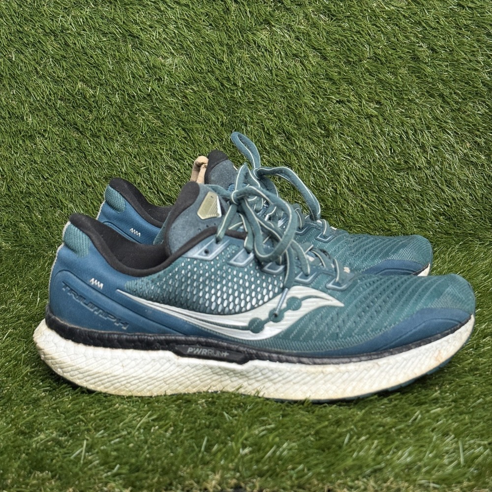 Saucony Triumph 18 Mens Teal Running Shoes Sneakers S20595-20 Size 9.5